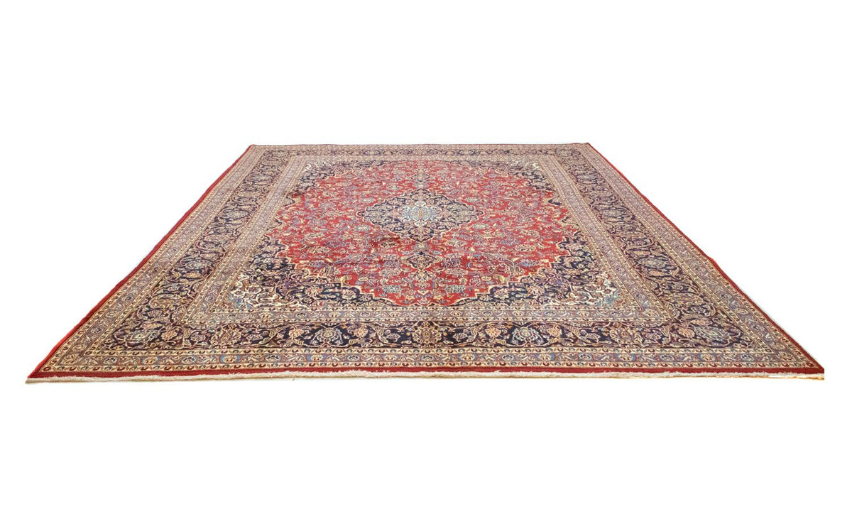 Tapis persan - Keshan - 384 x 303 cm - bleu