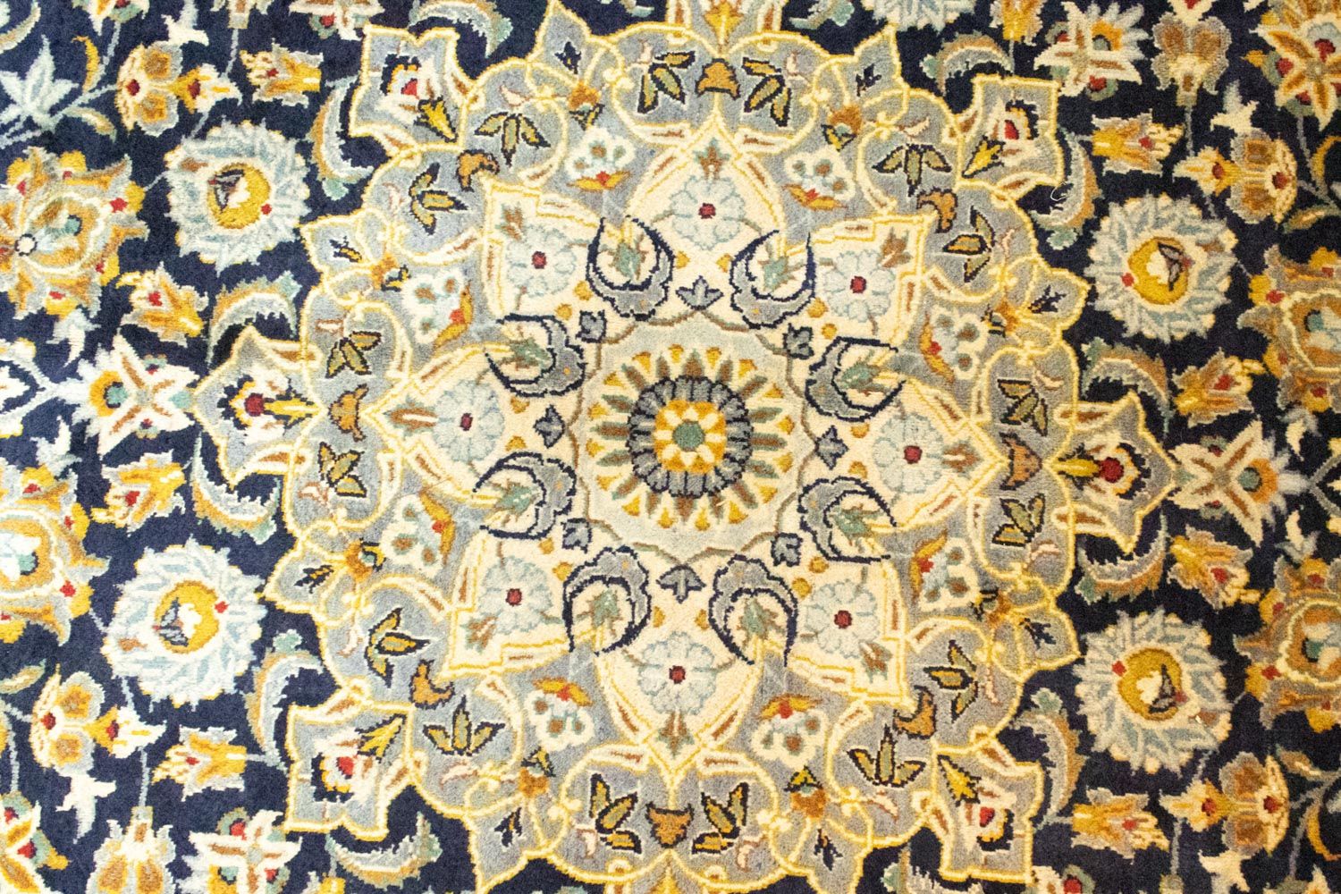 Tapis persan - Keshan - 412 x 307 cm - bleu