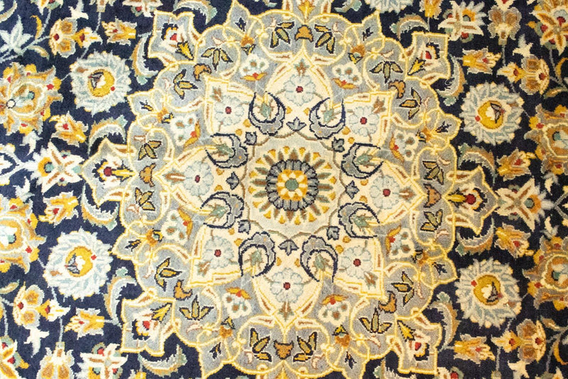 Tapis persan - Keshan - 412 x 307 cm - bleu