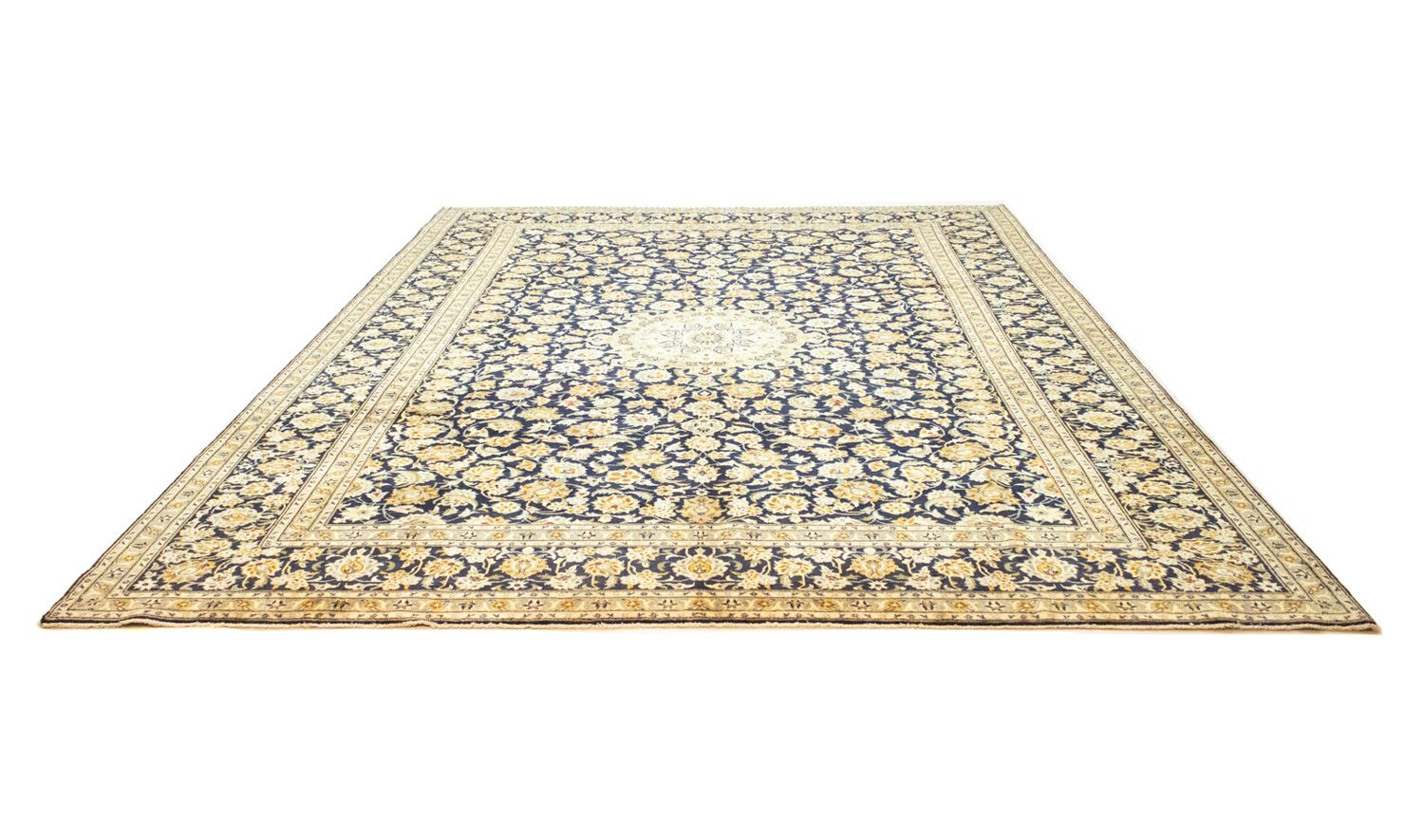 Tapis persan - Keshan - 412 x 307 cm - bleu