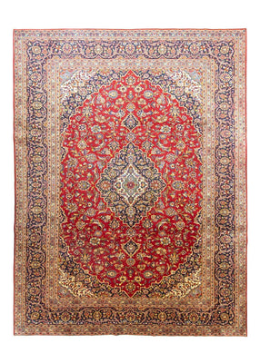 Tapis persan - Keshan - 390 x 297 cm - rouge