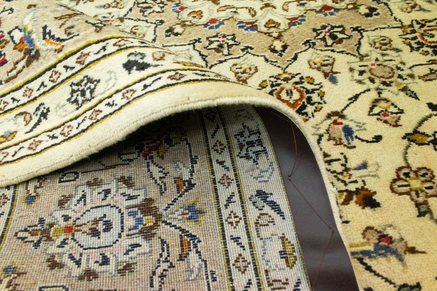 Tapis persan - Keshan - 305 x 195 cm - beige