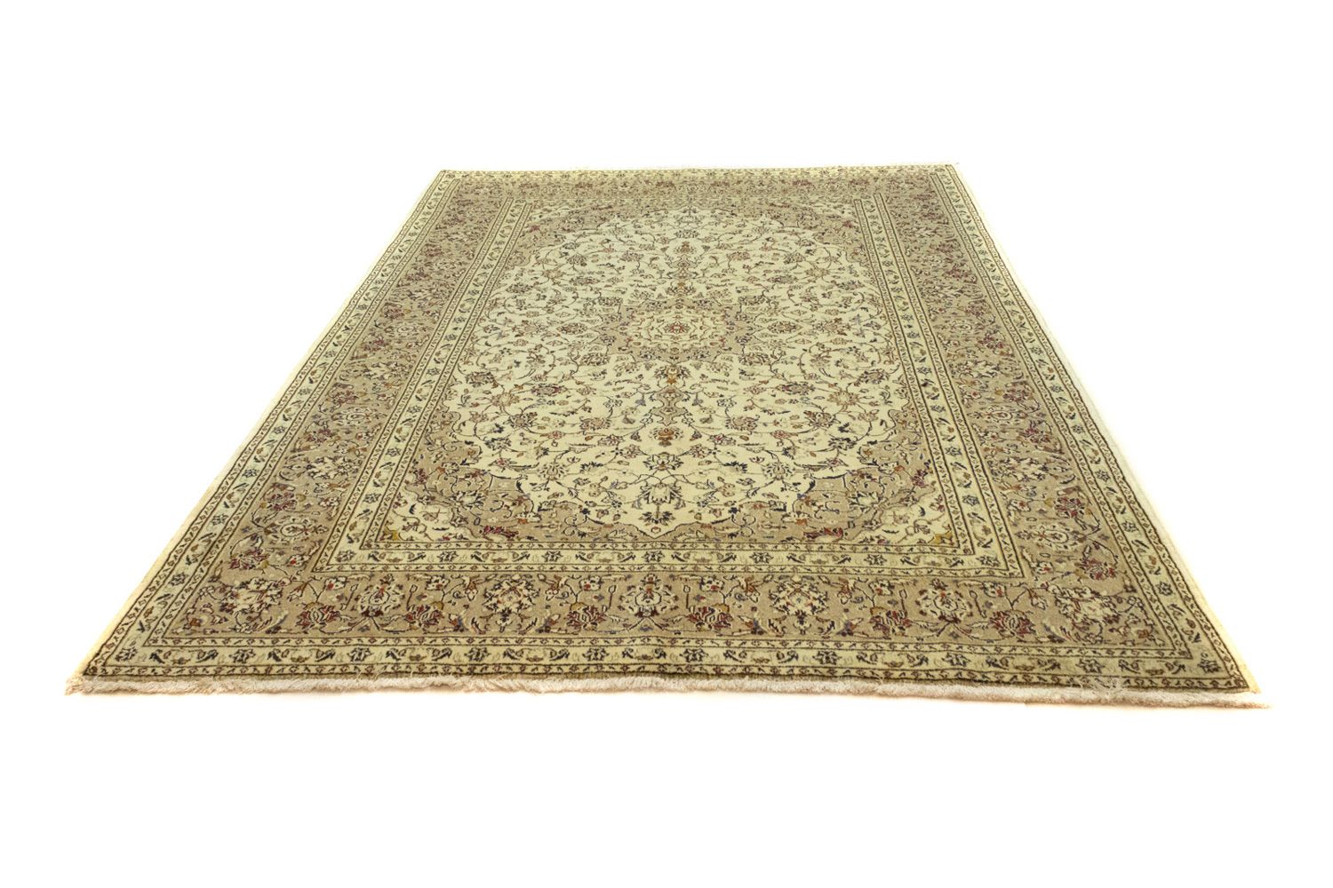 Tapis persan - Keshan - 305 x 195 cm - beige