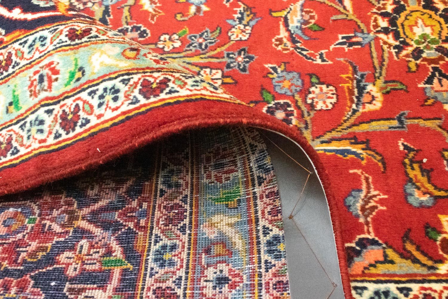 Tapis persan - Keshan - 398 x 298 cm - rouge