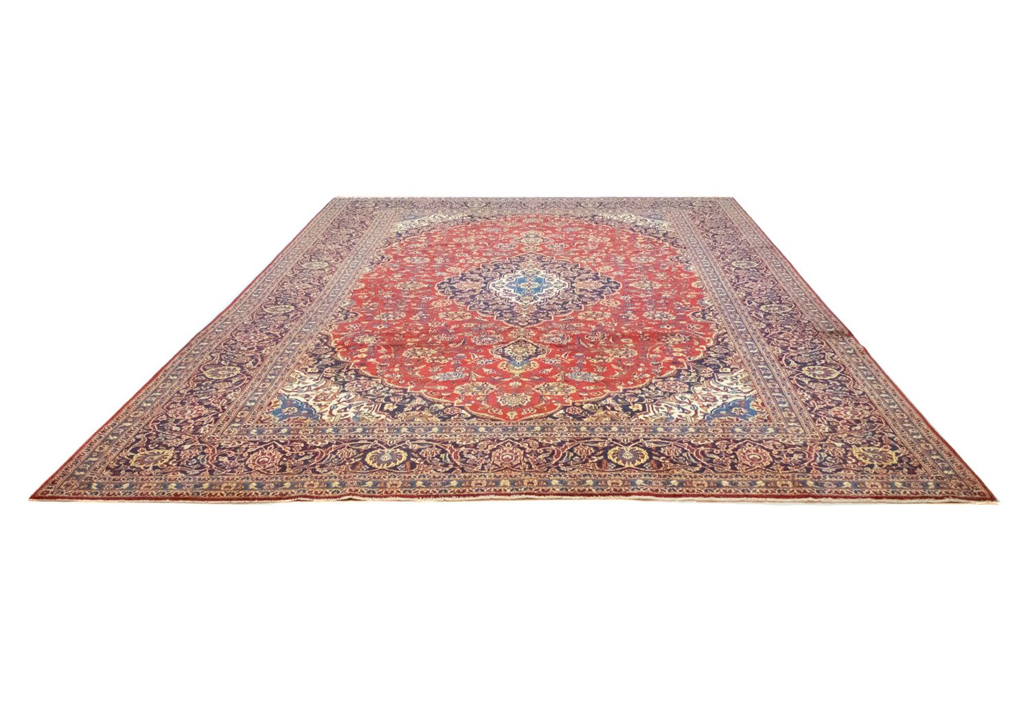 Tapis persan - Keshan - 417 x 304 cm - rouille