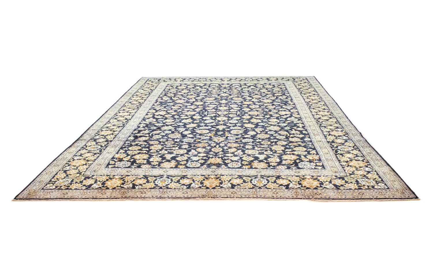 Tapis persan - Keshan - 410 x 311 cm - bleu