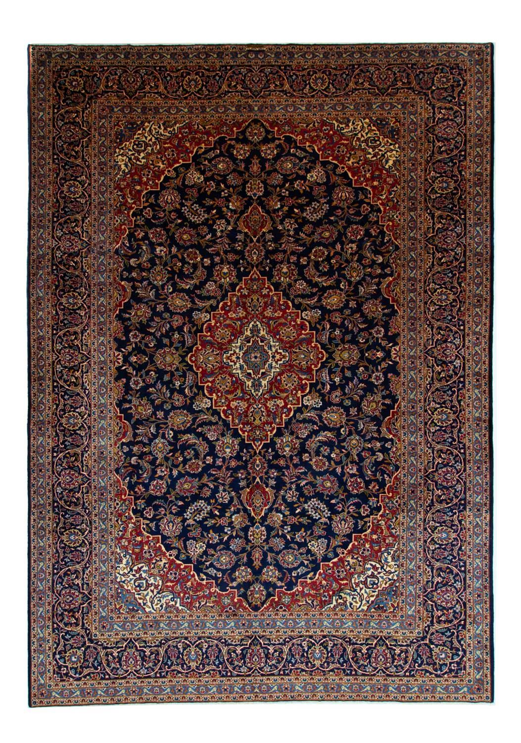 Tapis persan - Keshan - 419 x 298 cm - bleu