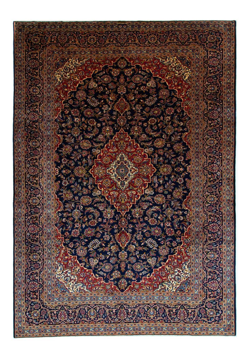 Tapis persan - Keshan - 419 x 298 cm - bleu