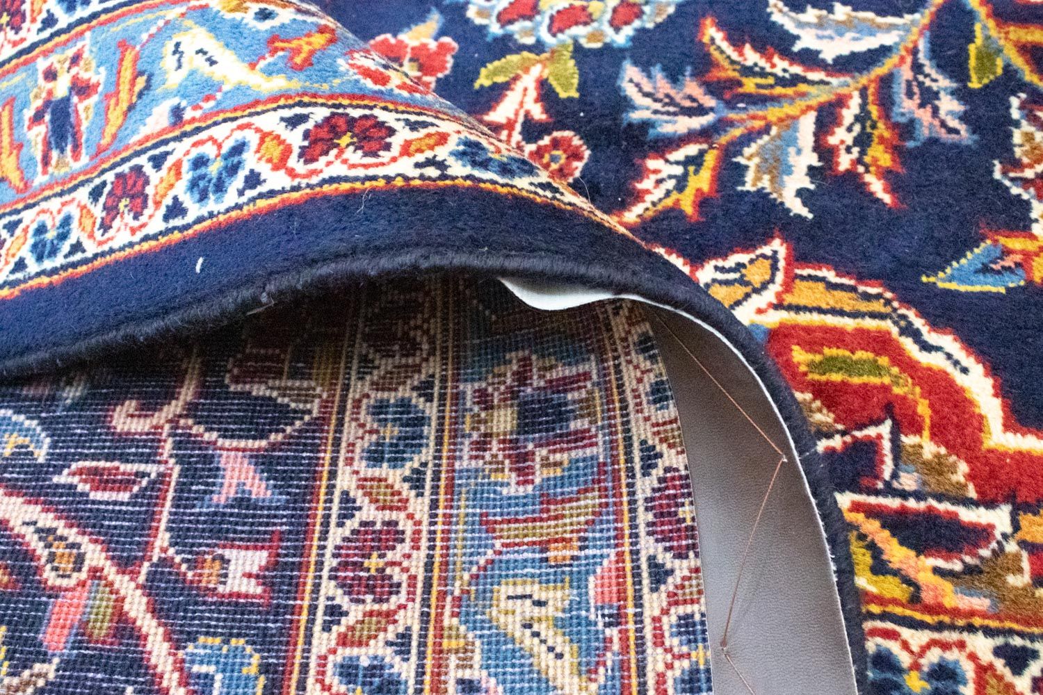 Tapis persan - Keshan - 419 x 298 cm - bleu