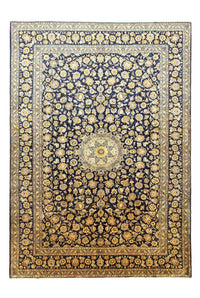 Tapis persan - Keshan - 431 x 308 cm - bleu