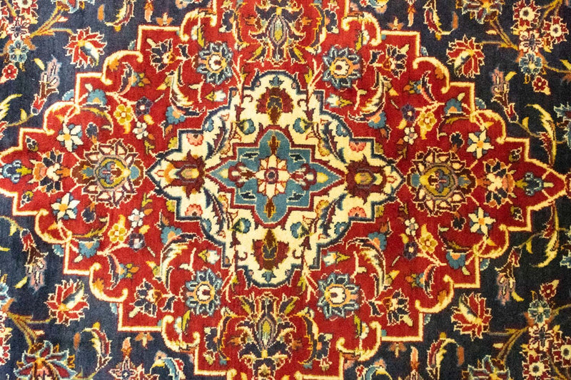 Tapis persan - Keshan - 405 x 294 cm - bleu
