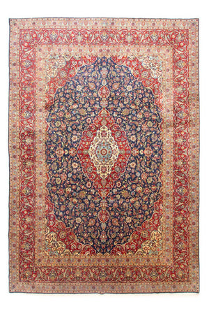 Tapis persan - Keshan - 433 x 300 cm - bleu