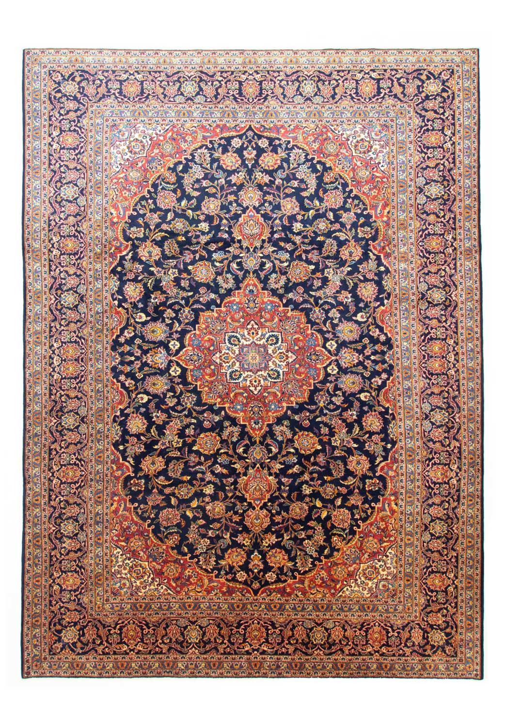 Tapis persan - Keshan - 396 x 287 cm - bleu