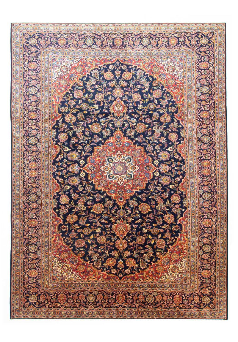 Tapis persan - Keshan - 396 x 287 cm - bleu
