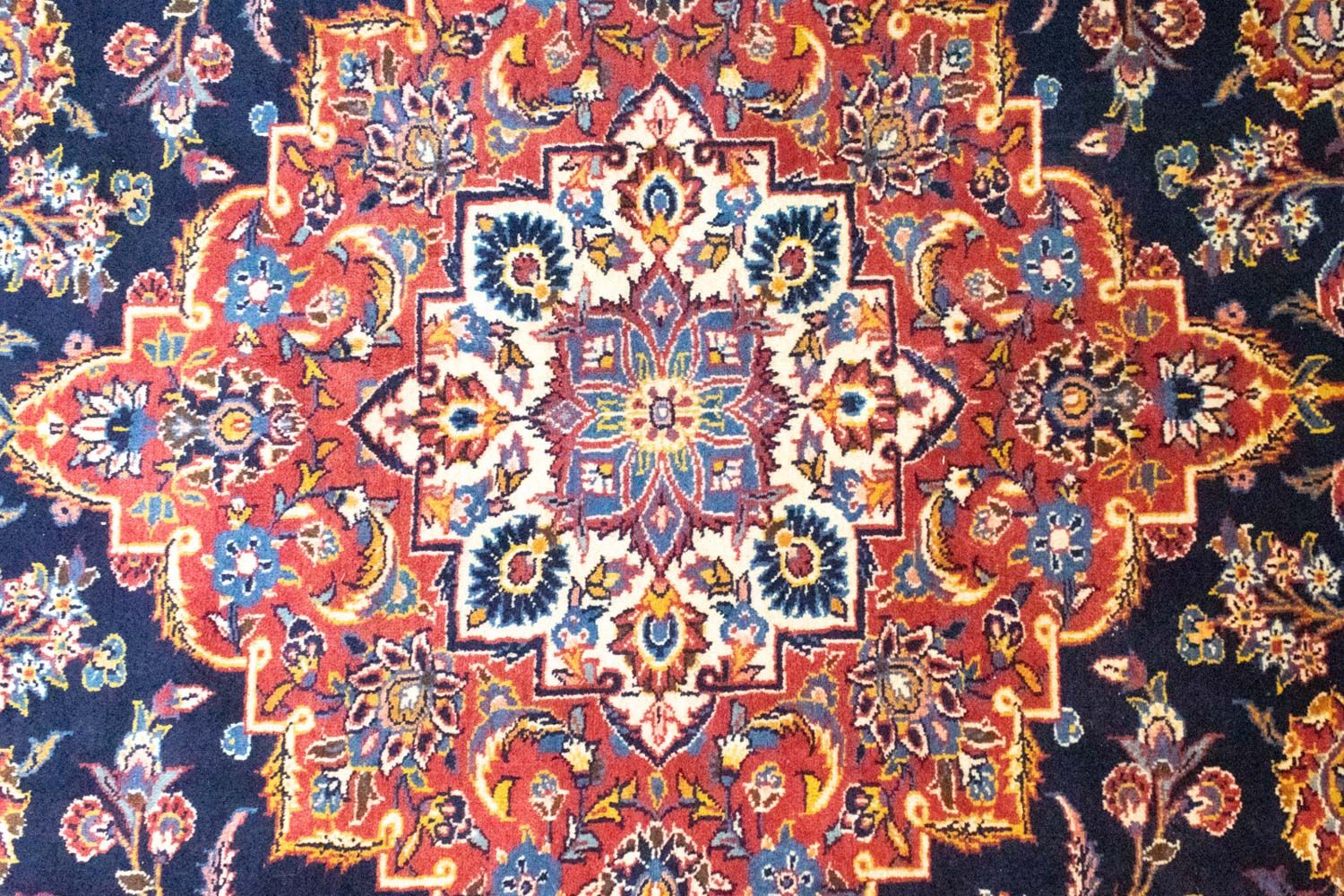 Tapis persan - Keshan - 396 x 287 cm - bleu