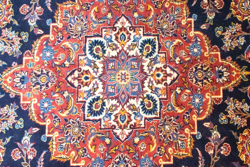 Tapis persan - Keshan - 396 x 287 cm - bleu