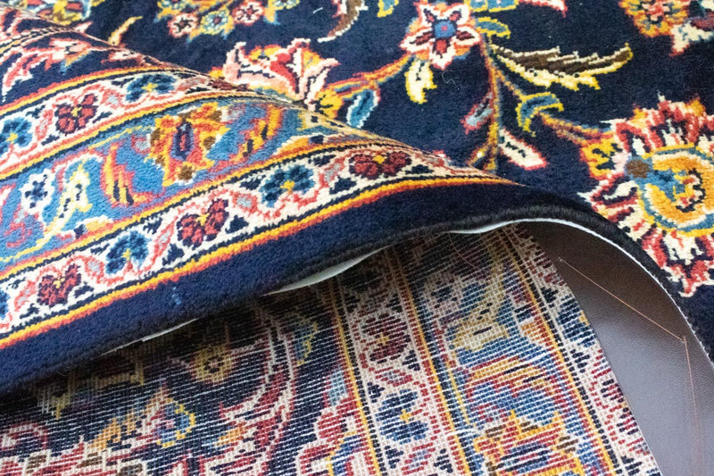 Tapis persan - Keshan - 396 x 287 cm - bleu