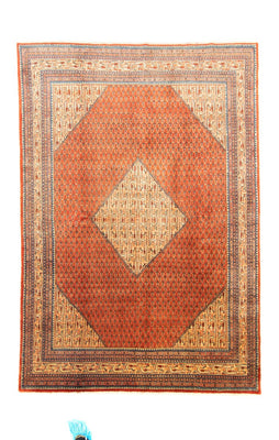 Tapis persan - Mir - 300 x 206 cm - orange