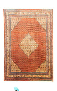 Tapis persan - Mir - 300 x 206 cm - orange