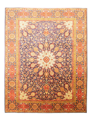 Tapis persan - Tabriz - 392 x 305 cm - bleu