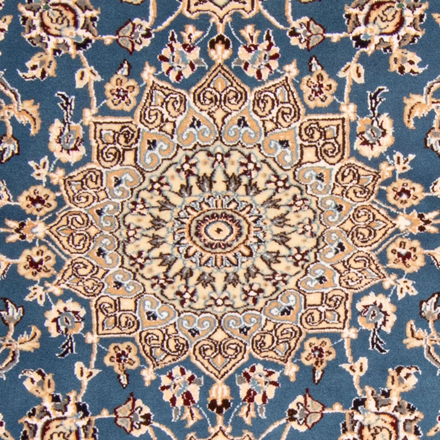 Tapis persan - Nain - Royal - 151 x 106 cm - bleu foncé