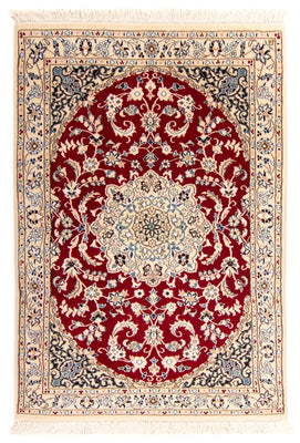 Tapis persan - Nain - Royal - 148 x 96 cm - rouge foncé
