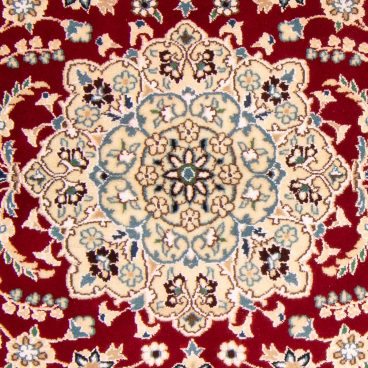 Tapis persan - Nain - Royal - 148 x 96 cm - rouge foncé