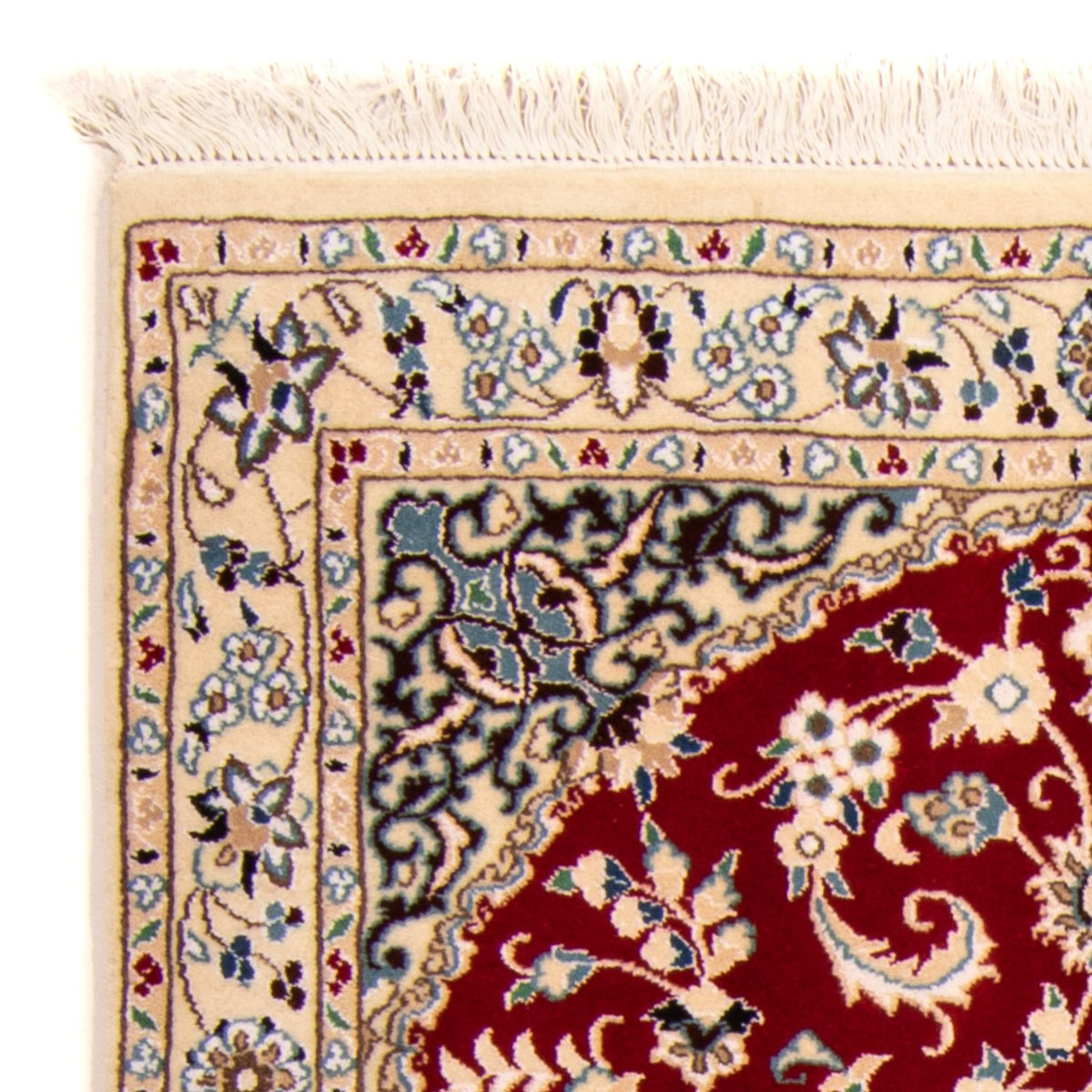 Tapis persan - Nain - Royal - 148 x 96 cm - rouge foncé