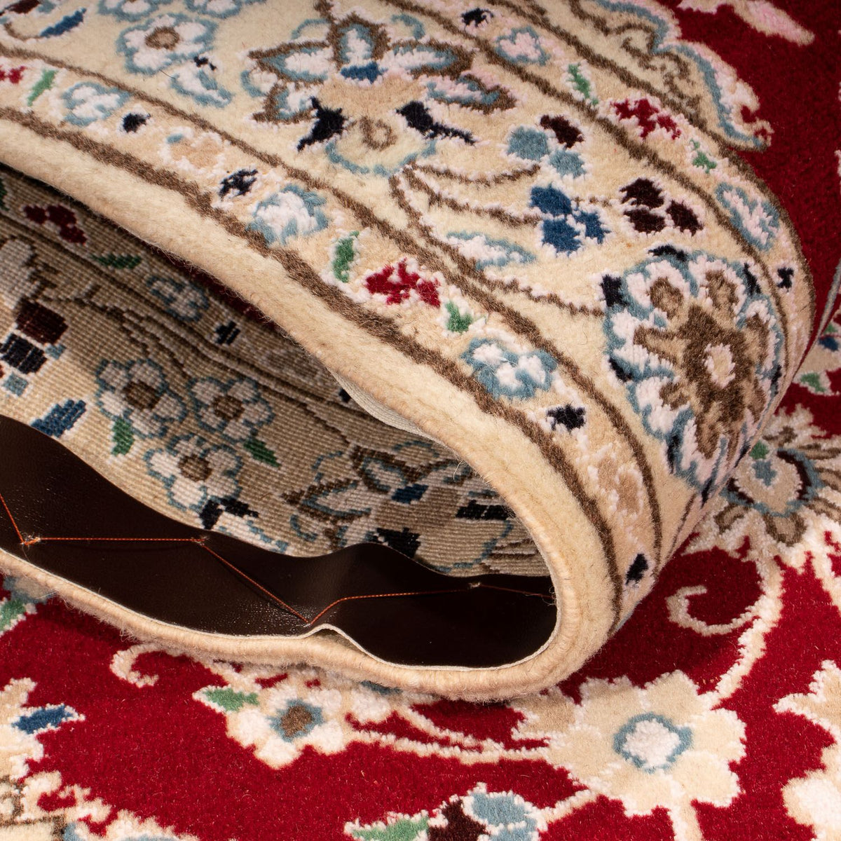 Tapis persan - Nain - Royal - 148 x 96 cm - rouge foncé