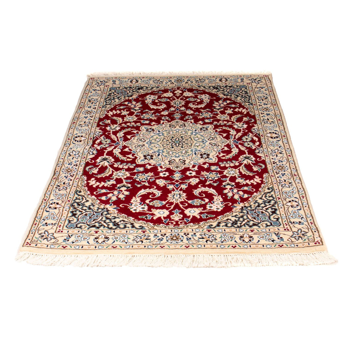 Tapis persan - Nain - Royal - 148 x 96 cm - rouge foncé