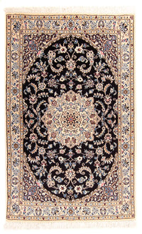 Tapis persan - Nain - Royal - 156 x 98 cm - bleu foncé