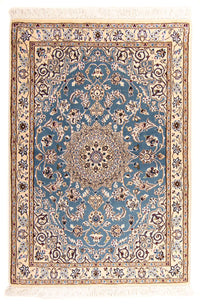 Tapis persan - Nain - Royal - 148 x 98 cm - bleu foncé