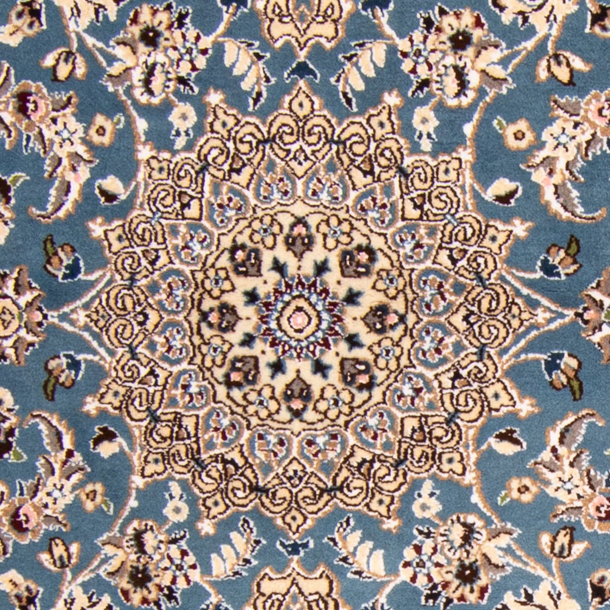 Tapis persan - Nain - Royal - 148 x 98 cm - bleu foncé