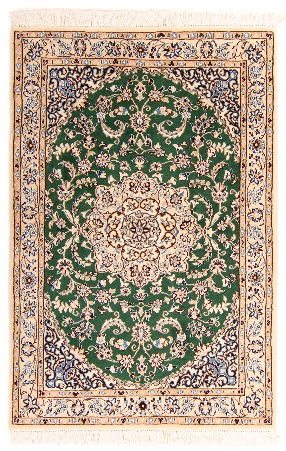 Tapis persan - Nain - Royal - 147 x 98 cm - vert