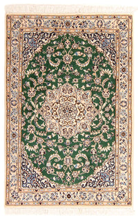 Tapis persan - Nain - Royal - 147 x 98 cm - vert