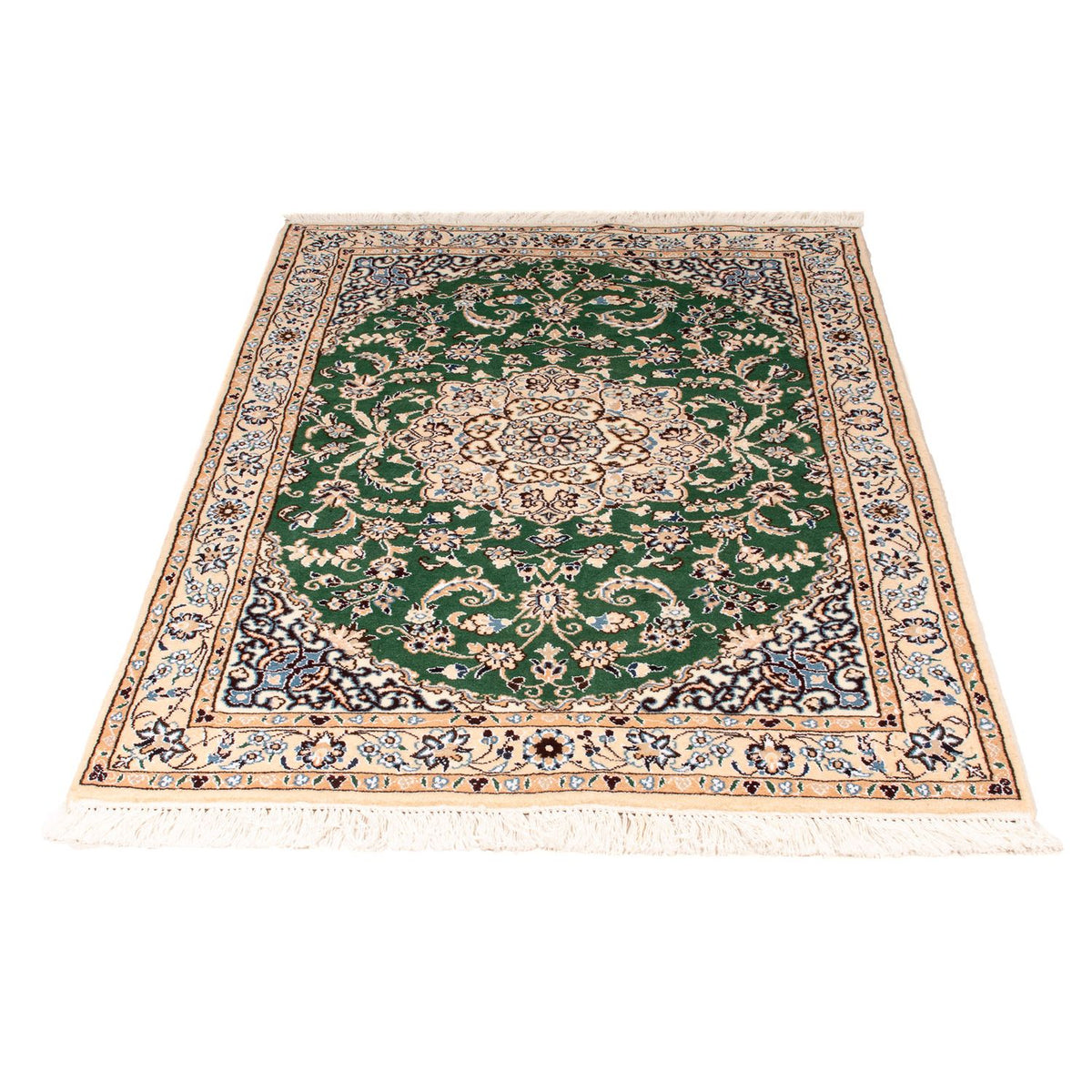 Tapis persan - Nain - Royal - 147 x 98 cm - vert