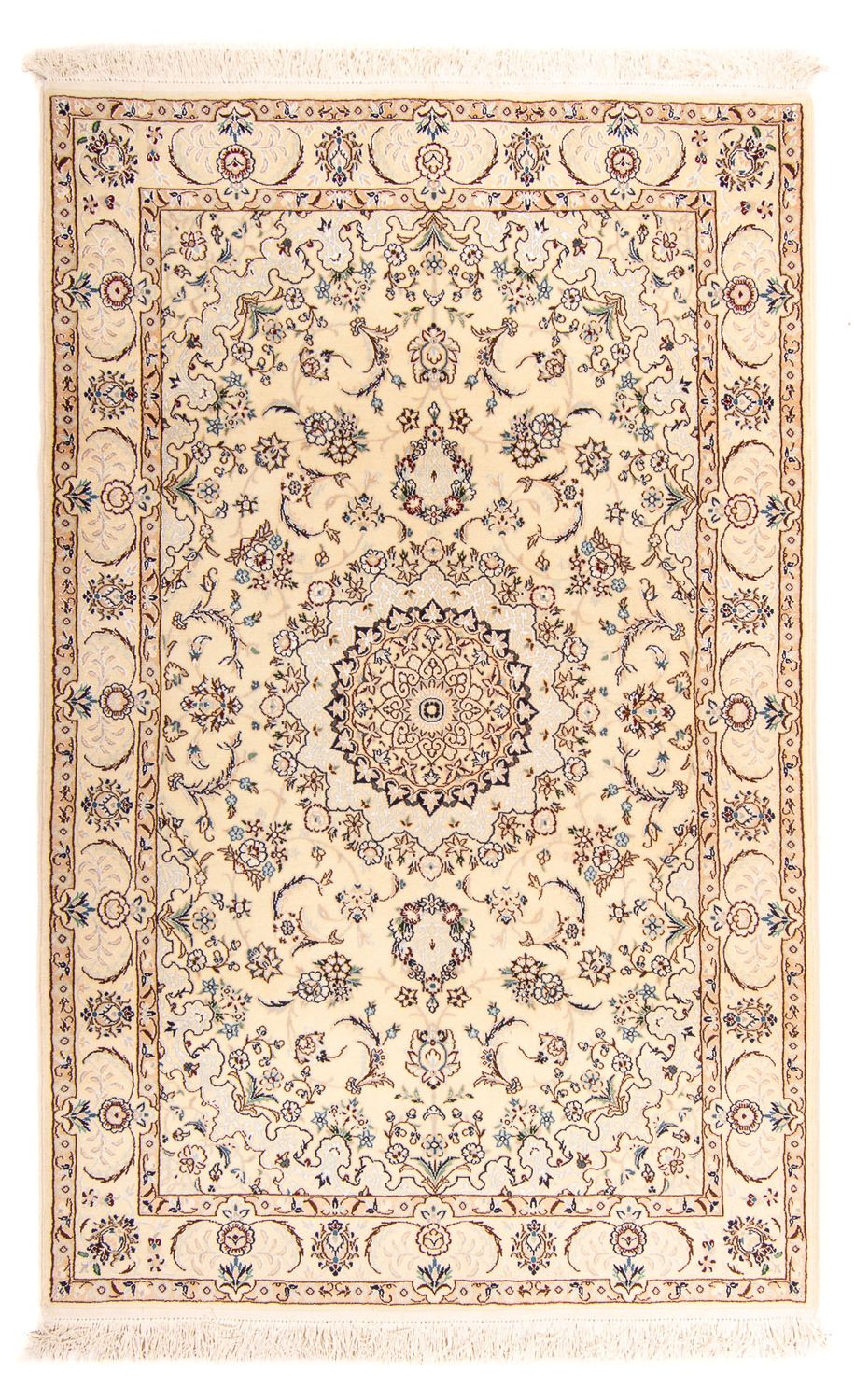 Tapis persan - Nain - Royal - 211 x 127 cm - beige