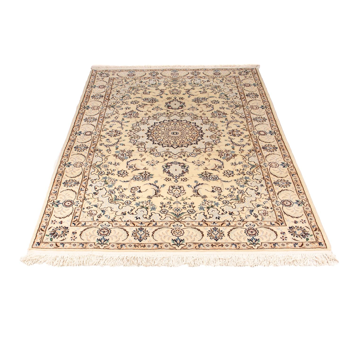 Tapis persan - Nain - Royal - 211 x 127 cm - beige