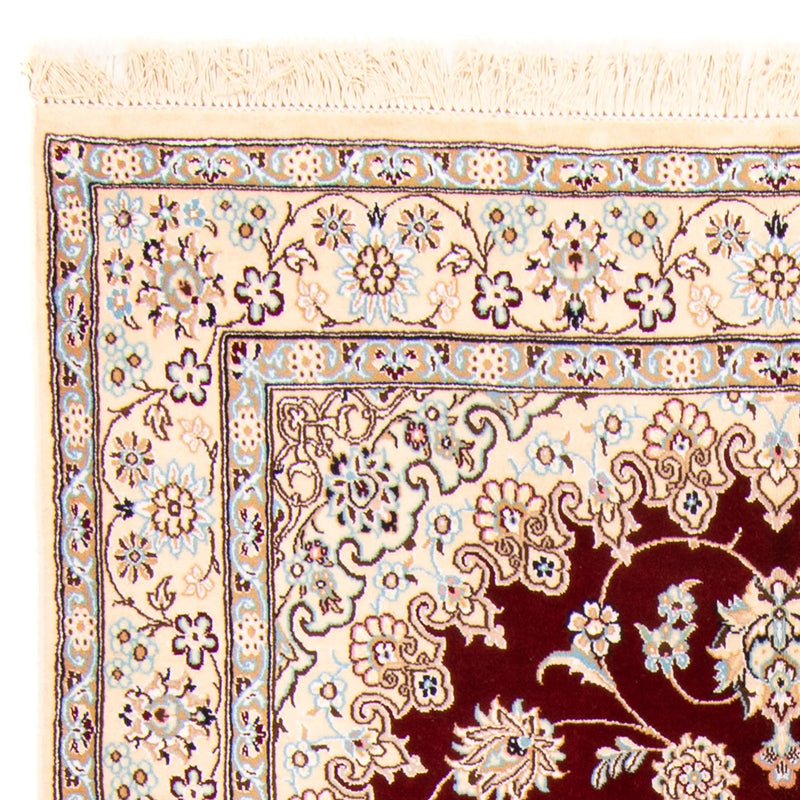 Tapis persan - Nain - Royal - 241 x 153 cm - rouge foncé