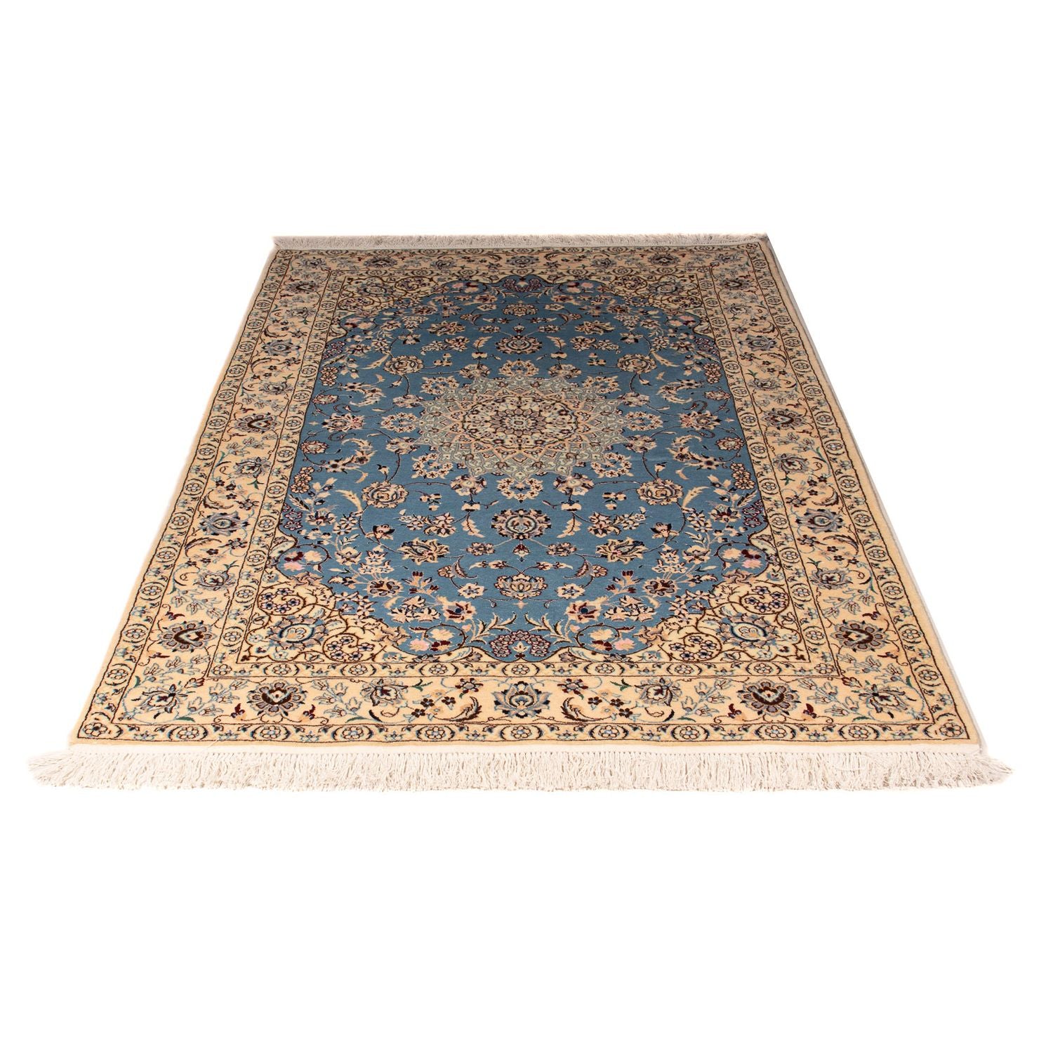 Tapis persan - Nain - Premium - 178 x 120 cm - bleu clair