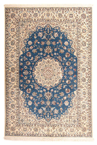 Tapis persan - Nain - Premium - 233 x 155 cm - bleu foncé