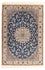 Tapis persan - Nain - Royal - 148 x 100 cm - bleu foncé