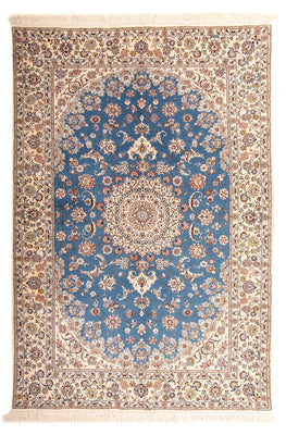 Tapis persan - Nain - Premium - 233 x 156 cm - bleu foncé