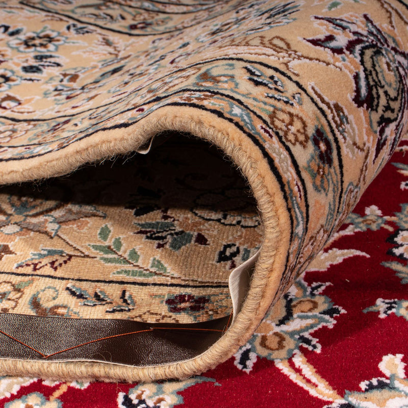 Tapis persan - Nain - Royal - 306 x 197 cm - rouge foncé