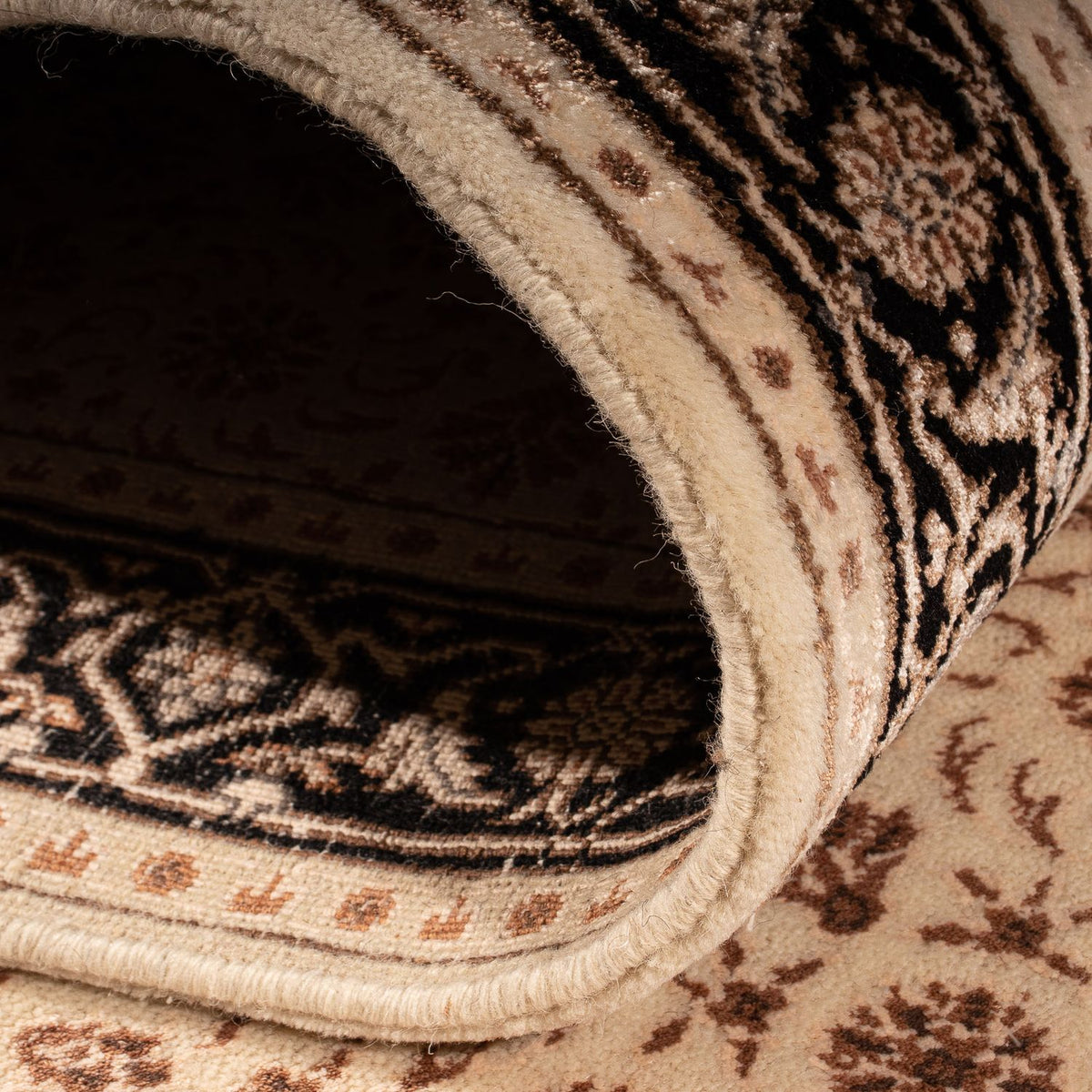 Tapis de couloir Tapis persan - Bidjar - 362 x 81 cm - beige