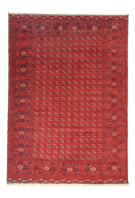 Tapis afghan - Boukhara - 342 x 243 cm - rouge foncé