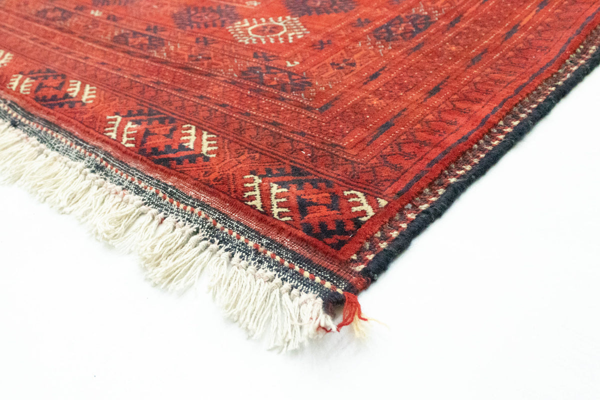 Tapis afghan - Boukhara - 342 x 243 cm - rouge foncé