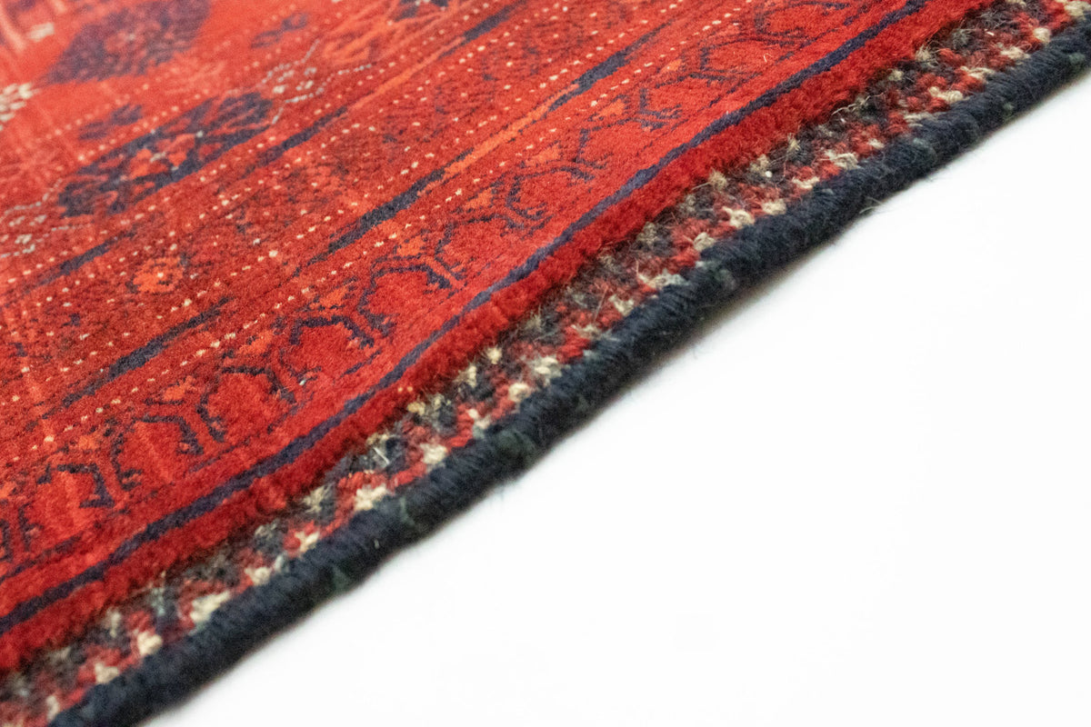 Tapis afghan - Boukhara - 342 x 243 cm - rouge foncé