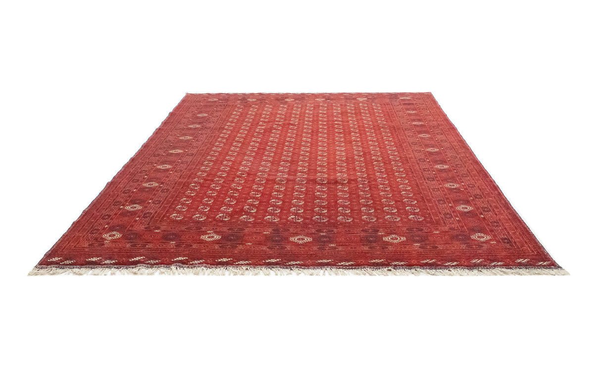 Tapis afghan - Boukhara - 342 x 243 cm - rouge foncé