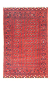 Tapis afghan - Boukhara - 301 x 195 cm - rouge foncé